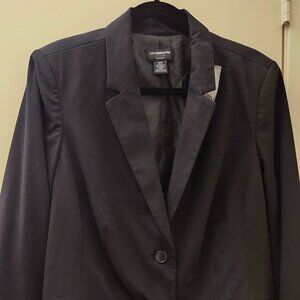 Liz Claiborne CAREER Woman Black Tailored Lined Suit Jacket size16W, slacks avai